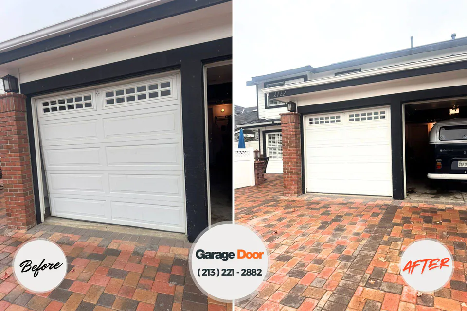 Before and after: garage door repair West Cape May, NJ